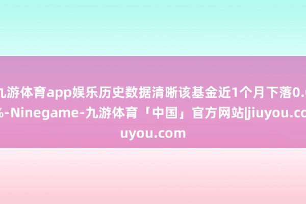 九游体育app娱乐历史数据清晰该基金近1个月下落0.01%-Ninegame-九游体育「中国」官方网站|jiuyou.com