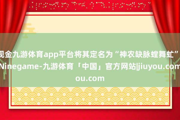 现金九游体育app平台将其定名为“神农缺脉螳舞虻”-Ninegame-九游体育「中国」官方网站|jiuyou.com
