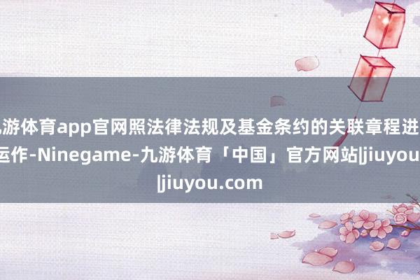 九游体育app官网照法律法规及基金条约的关联章程进行投资运作-Ninegame-九游体育「中国」官方网站|jiuyou.com