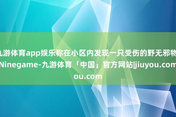 九游体育app娱乐称在小区内发现一只受伤的野无邪物-Ninegame-九游体育「中国」官方网站|jiuyou.com